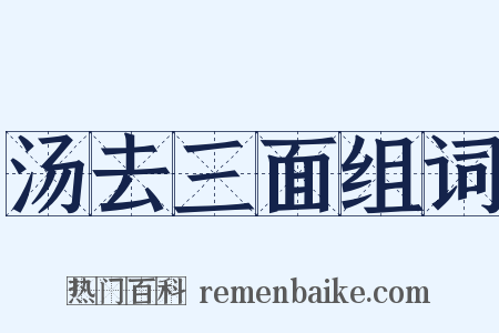 汤去三面组词是什么意思的图片